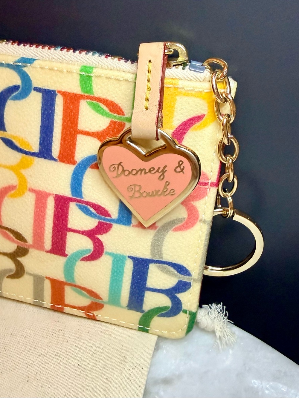 Vintage Dooney & Bourke Y2K
Rainbow Scribble Monogram
Wristlet Canvas Pouch - Picture 3 of 10